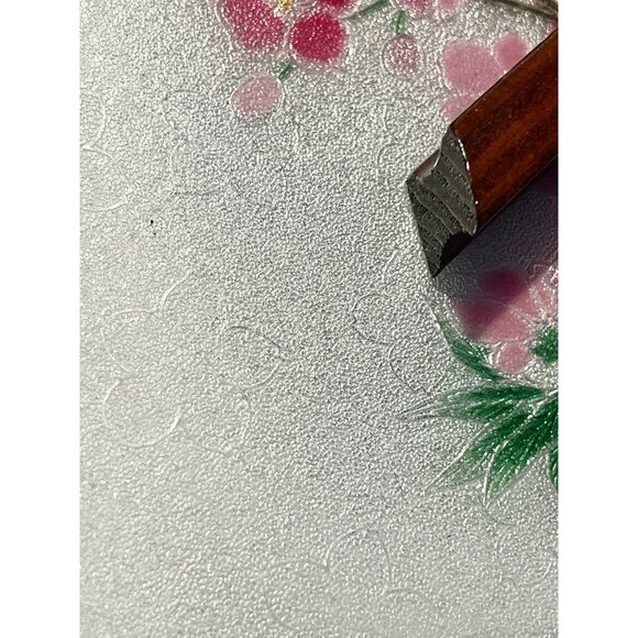 Sakura Cherry Blossom Enamel & Wooden Box With enamel Lid - Picture 5 of 12